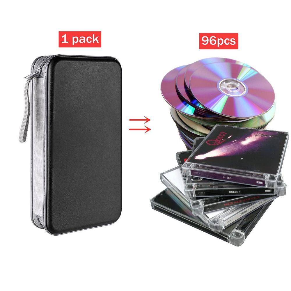 Portable DVD Bag 96 Capacity CD Case Wallet Disc Cases Storage Binder CD Case Holder Car Use