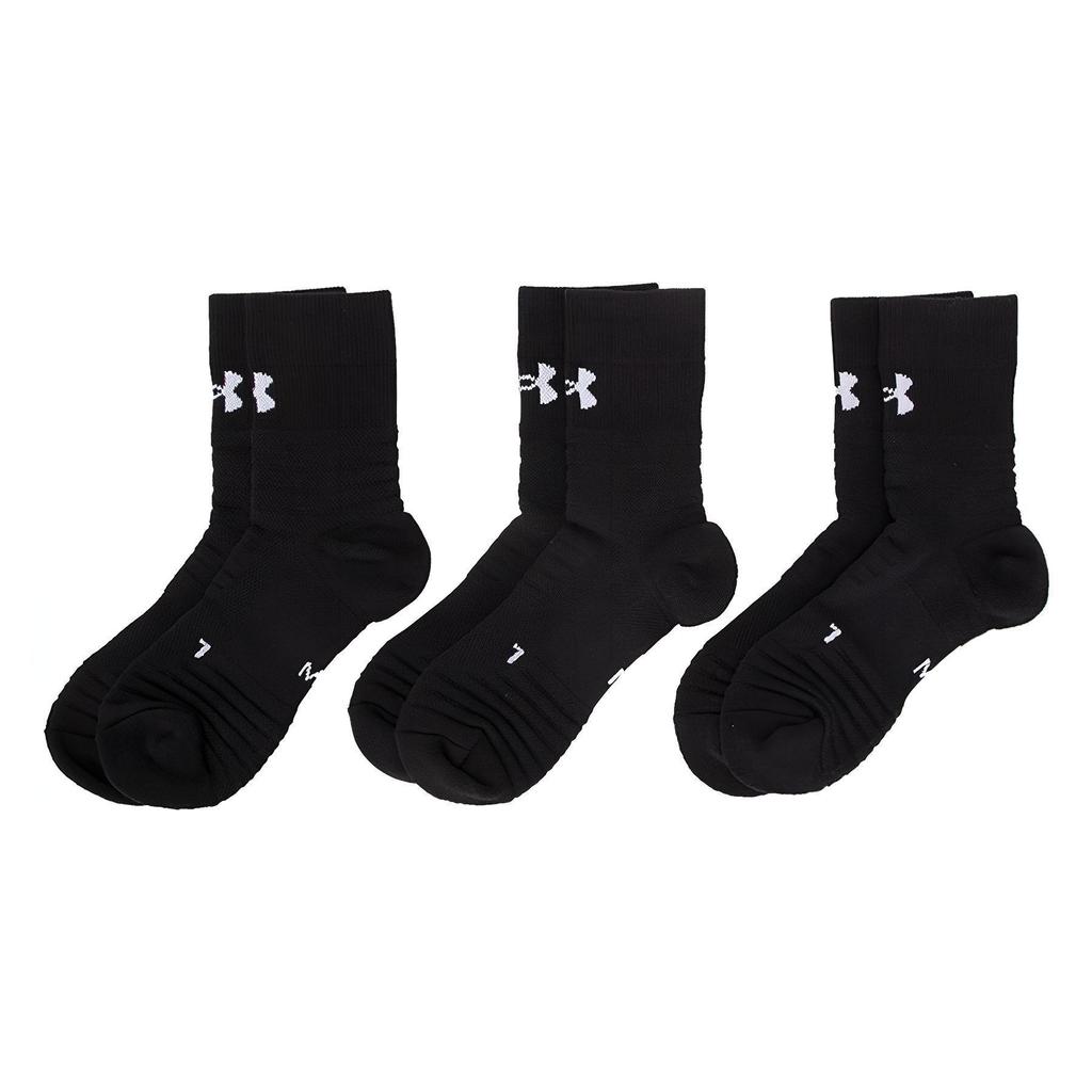 Under Armour Knee-High Socks Unisex 3 Pack Black (Unisex) Basketball Socks 22610208 071
