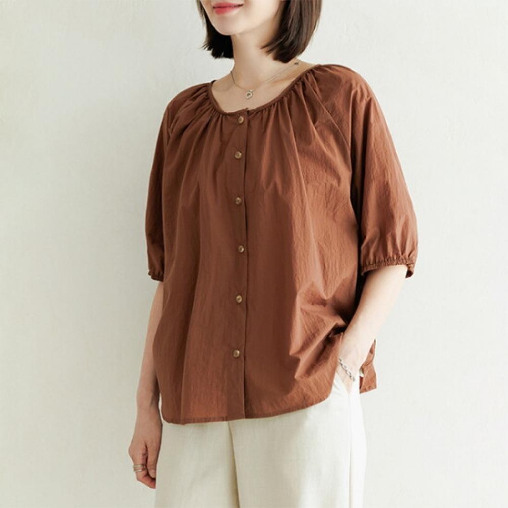 Dedra James Shirring Blouse Tbf3253