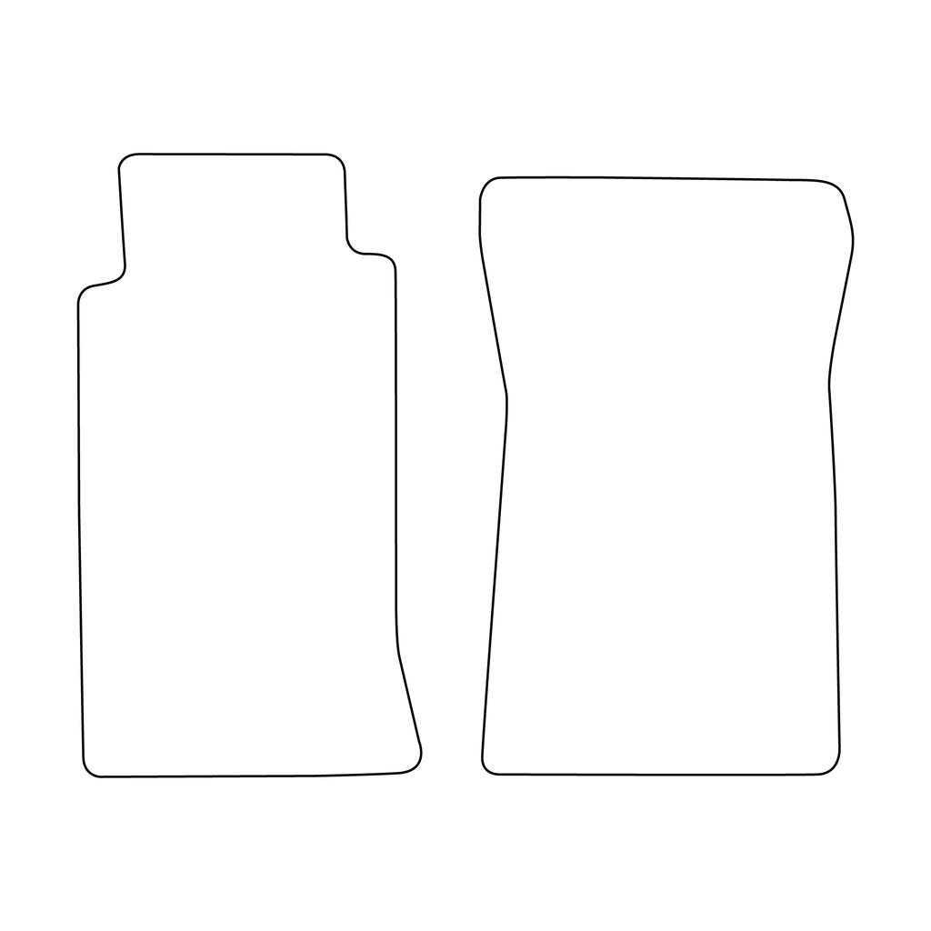 Velour Car Mat Set, Car Mats Fitting: Mazda MX-5 II 1998-2005, Black Piping