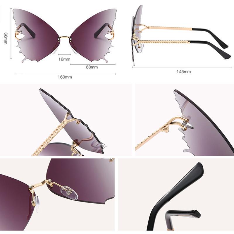 SHAUNA Винтажные уникальные солнцезащитные очки большого размера с бабочкой, женские модные очки с градиентными линзами, женские солнцезащитные очки больших оттенков UV400