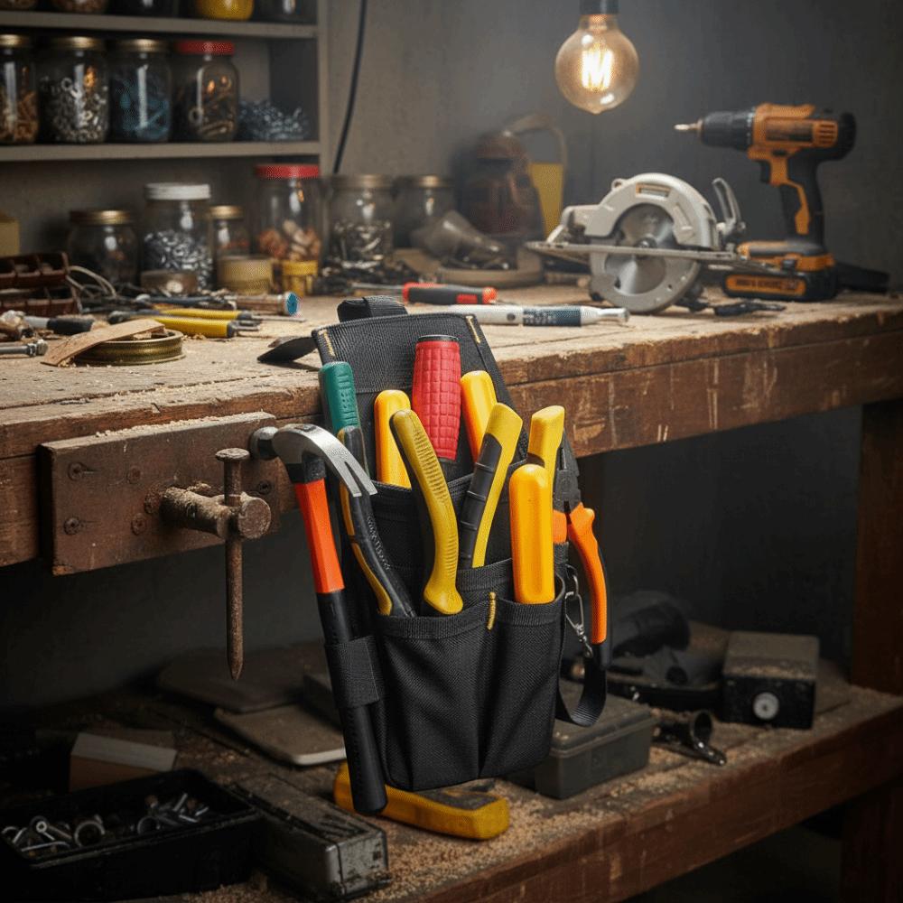Multi-layer Electrician Tool Bag Adjustable Hardware Tool Pouch Waist Belt Pouch  Carpenter