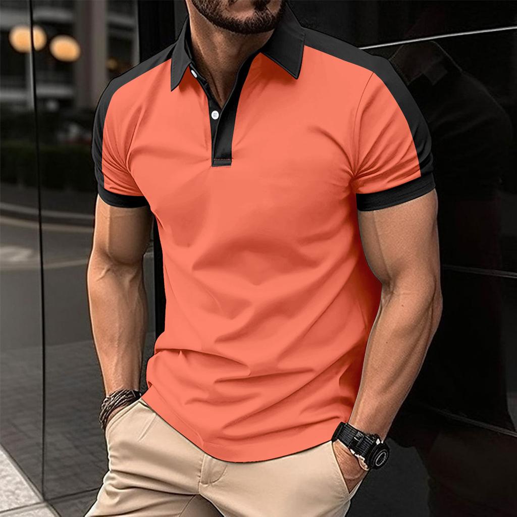 Men's T-shirt Polo Shirt New Summer Polo Shirt Men's Short-sleeved Top Casual Polo Shirt