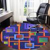 1pc Abstract Geometry Chair Carpet for Office, Non slip, Soft and Durable Office Rug