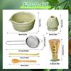 Matcha Tea Ceremony Set, 6-Piece Set Including Tea Bowl, Chawan (Tea Whisk), and Chashaku (Tea Scoop), Traditional Tea Utensils, Ideal for Beginners