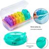 21-Compartment Rainbow Weekly Pill Organizer for Elderly – Travel-Friendly and Health-Focused.
