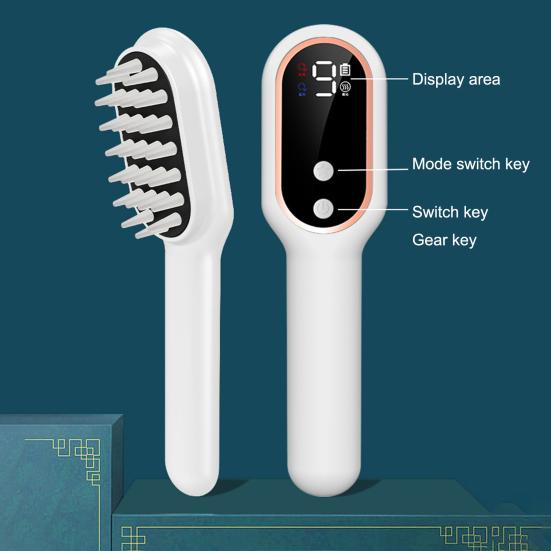 Расческа для роста волос, красно-синяя светотерапия, устройство для роста волос, электрический массажер для кожи головы, для роста волос, лечение алопеции