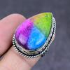 Rainbow Solar Quartz Gemstone Handmade 925 Sterling Silver Gift Ring Size 7 C1p60