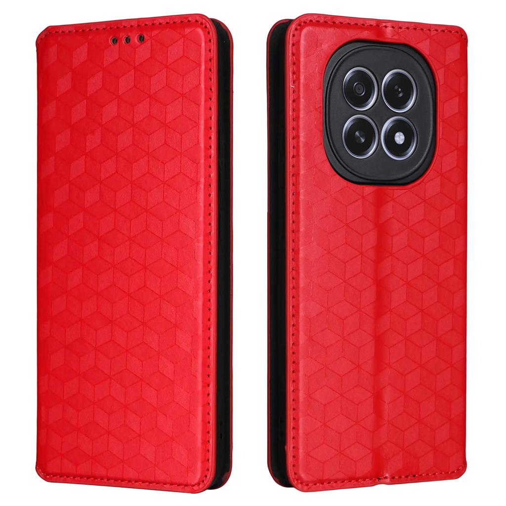 Для Oppo F29 5G/A5 5G Чехол-кошелек Кожаный чехол для телефона с ромбовидным тиснением