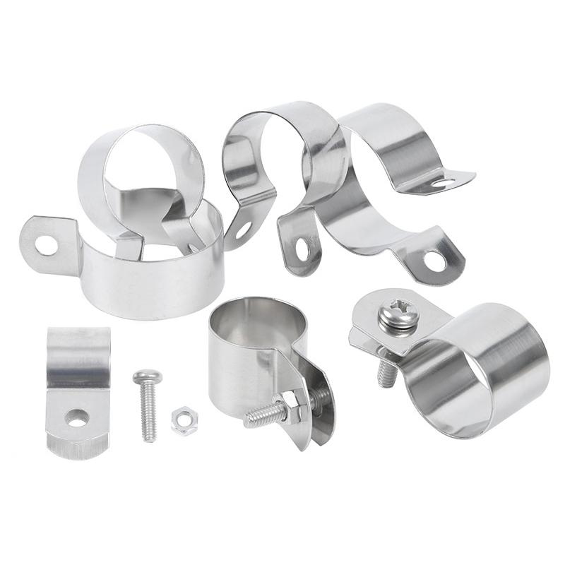 2/5/10pcs 304 Stainless Steel Ohmic Grounding Clamp Pipe Clamp Horseback Clamp Bracket Pipe Buckle Hose Clamp