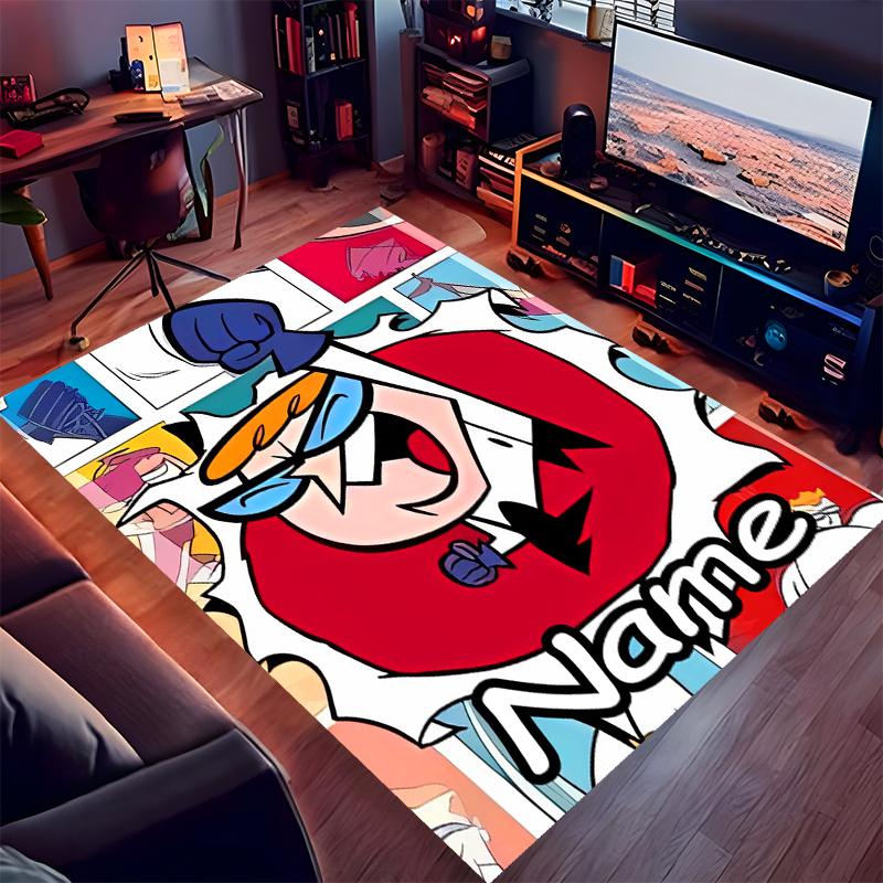 Custom personalization Dexter's Laboratory Print Area Rug - Soft, Washable Non-Slip Indoor Mat,Living Room,Home&Office Decorative Rug