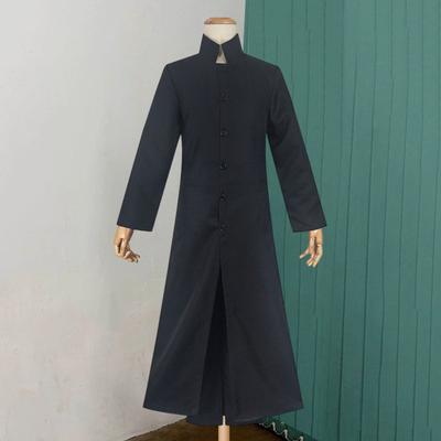 Мужская ветровка для выступлений, костюм для косплея на Хэллоуин, сценический костюм со стоячим воротником, винтажный стиль, двухслойный плащ, реквизит для игр