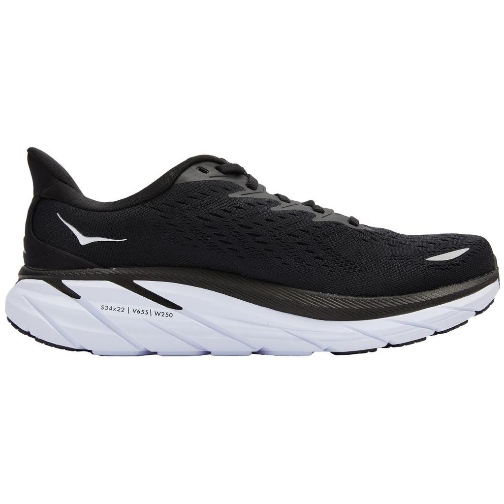 HOKA One One Clifton 8 Черно-белый Широкий 1121374-BWHT