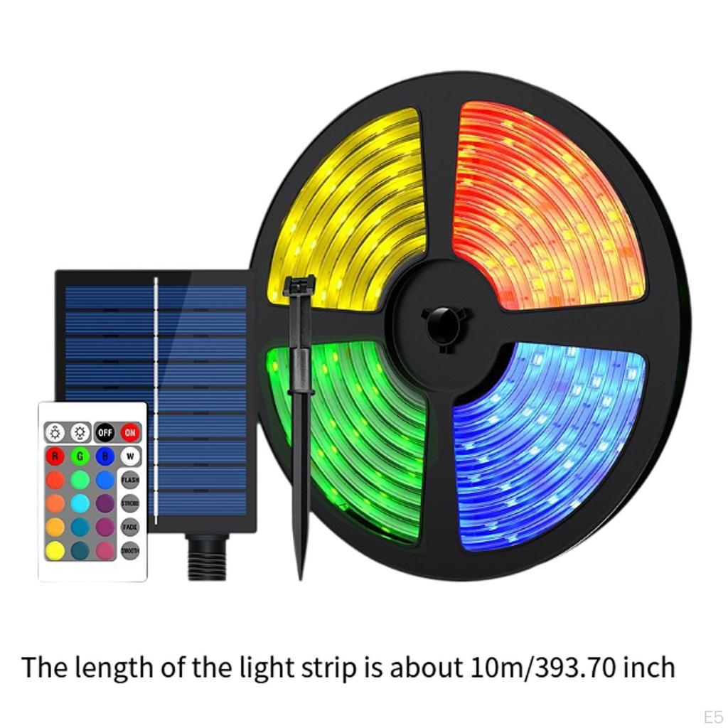 Solar LED Strip Light Lamp Outdoor RGB for Garden Fence Home