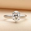 Real 2 Ct D Color Moissanite Rings For Women 100% 925 Sterling Silver Wedding Party Anniversary Sparkling Ring Ladies Jewelry