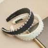 French Retro Wool Knit Pearl Headband: High-End Hair Accessory