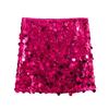 Women Mini Skirt High Waist Sparkling Sequin A-Line Short Skirt Hip Wrapped