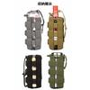 Phoenix Ikki Adjustable Molle Compatible Water Bottle Pouch, Fits 300ml-800ml Bottles, Portable, Tactical Water Bottle Holder, Black