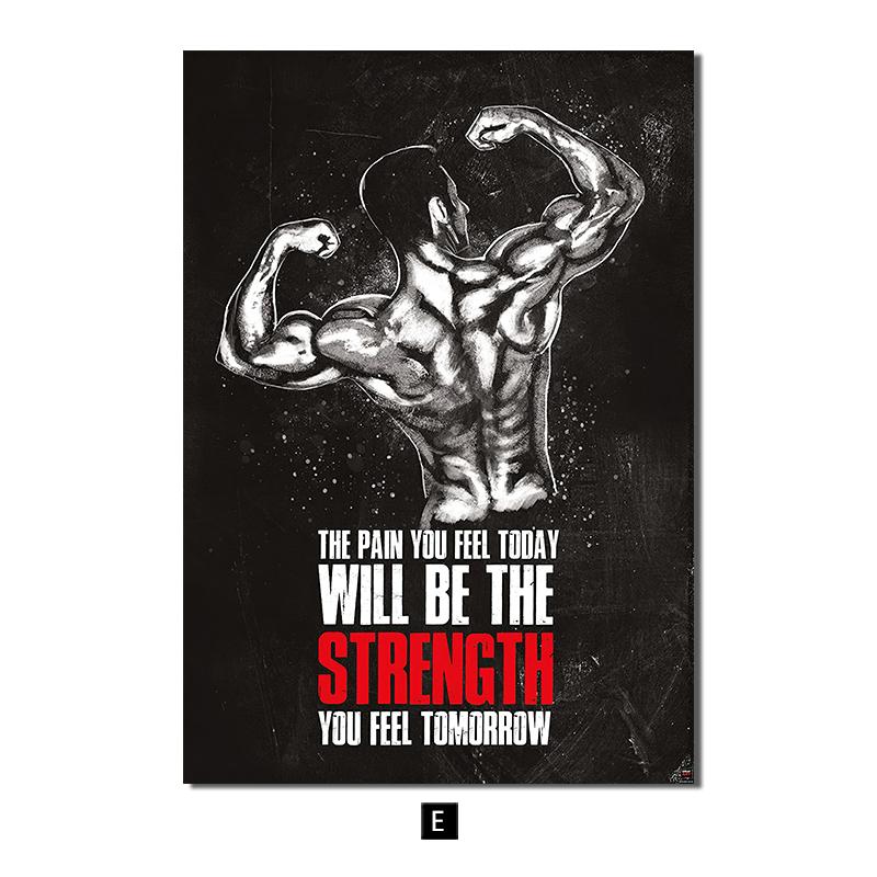 Постеры для фитнеса, мужчины и женщины, черно-белые современные холсты, настенные художественные принты, живопись, мотивирующие цитаты, картина для спортзала, украшение для дома