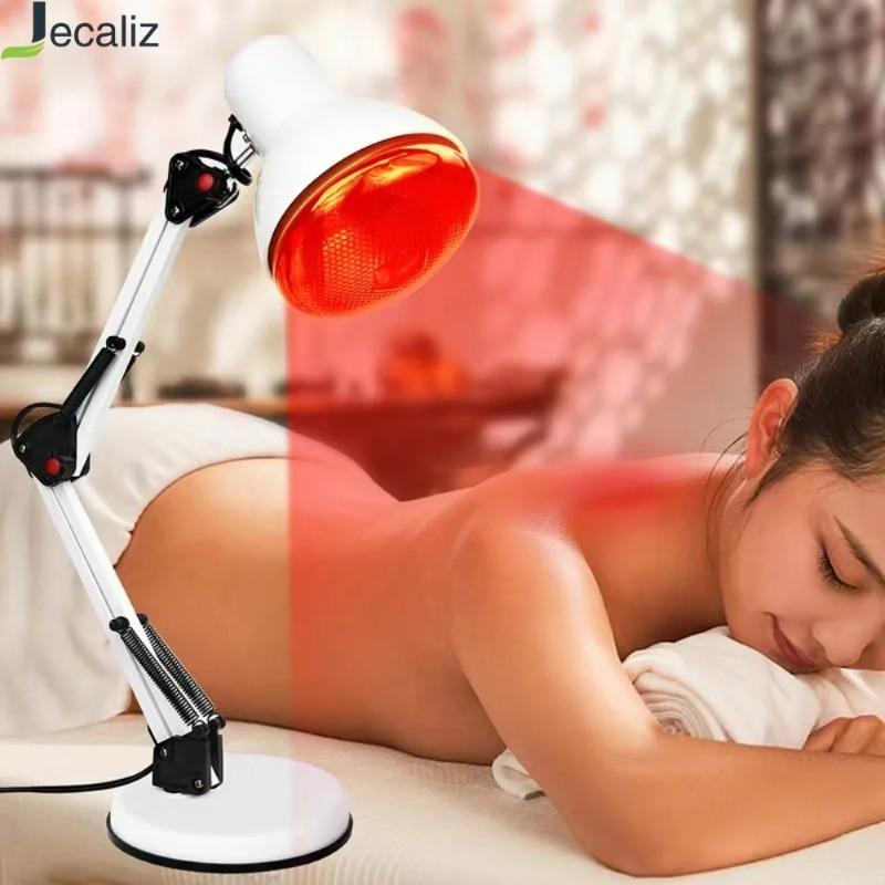 150W Infrared Heat Lamp Therapy Light - 360° Adjustable Clamp E27 Bulb for Muscle Pain Relief Home Physical Therapy