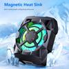 Portable Rechargeable Phone Cooler 3 Speeds Adjustable Wireless Magnetic Mobile Phone Radiator with Light for Android & iPhone