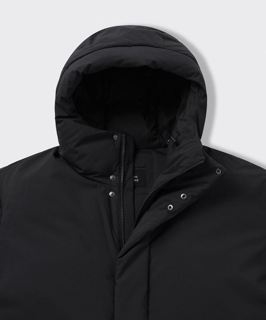Musinsa Standard Minimal Hooded Long Down Parka [Black]