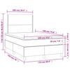 Кровать с пружинным основанием и матрасом Темно-серый 120 x 190 см Ткань