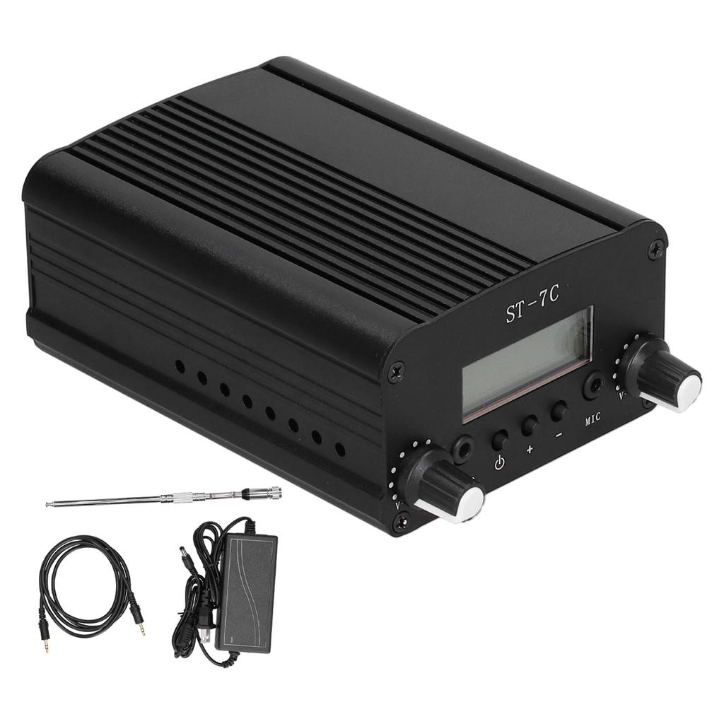 Вещательный передатчик FM ЖК-экран Радио Стерео Станция Аксессуары 1/7 Вт