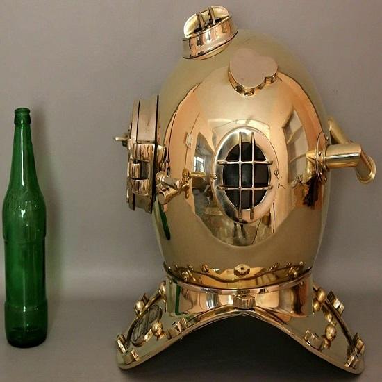 Royal Handicraft Complete Brass Handcrafted Antique U.S. Navy Mark V Boston Diving Divers Helmet