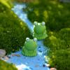 Миниатюрные фигурки зеленых лягушек, садовые статуэтки, очаровательный внешний вид, яркий цвет, компактный размер, лягушка
