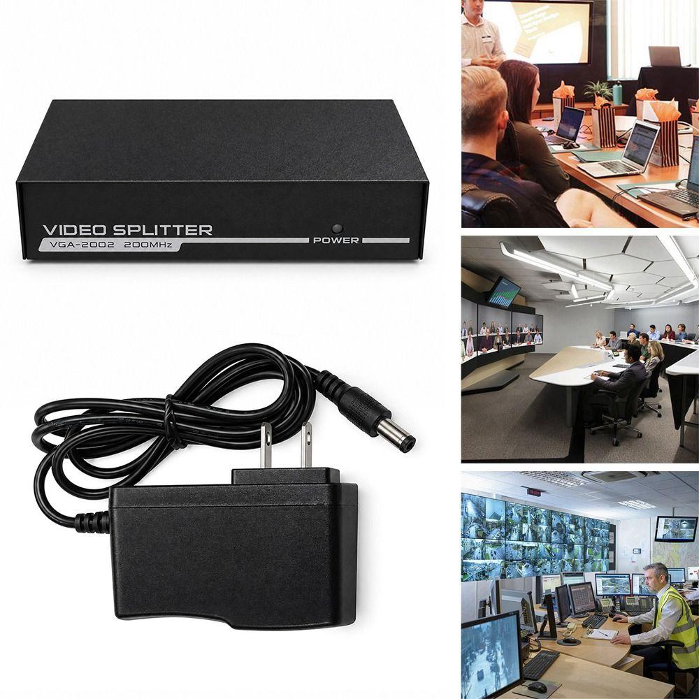 1920x1440 VGA Splitter 200MHz VGA Splitter Amplifier Video Splitter Screen Duplication