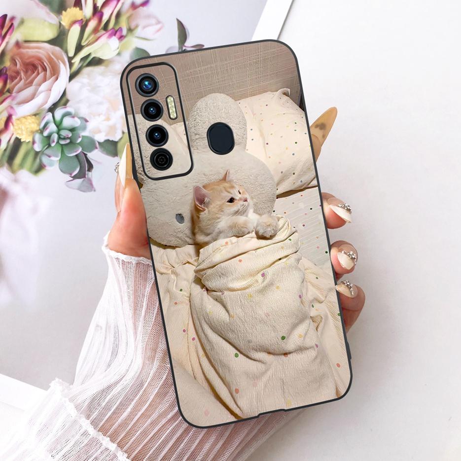 For Tecno Camon 17 Pro Case CG8 CG8h Luxury Butterfly Tree Painted Cover Soft Silicone Case For Tecno Camon 17P Camon17 Pro Bags
