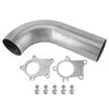 2.5in Turbocharger Down Pipe 90 Degree Stainless Steel Exhaust Bend Pipe for T3 T4 5 Bolts Turbo Flange