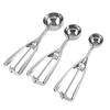 3Pcs/Set Stainless Steel Ice Cream Ball Spoon Non-stick Anti-freeze Ergonomic Spring Handle