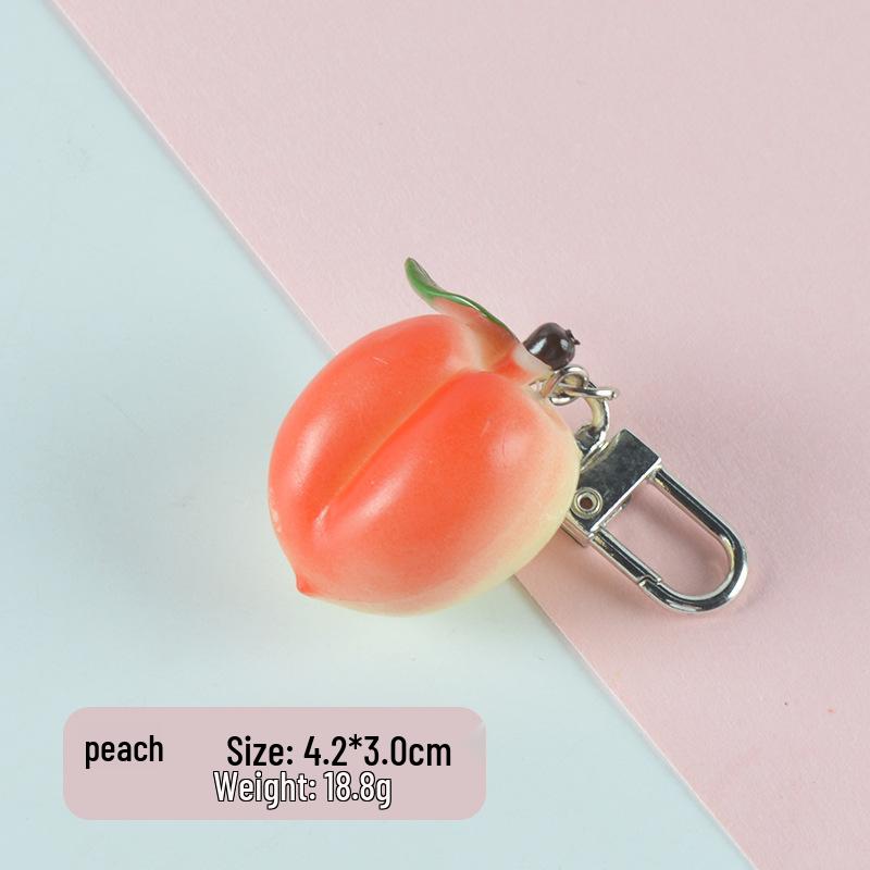 Набор брелоков "Фрукты и Овощи": Клубника, Перец, Восковая ягода, Личи, Лук Кулон-наушники и Брелок для сумки