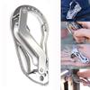 (Great home)Stainless Steel Bottle Opener Keychain Multi-function Key Clip Pocket Tools