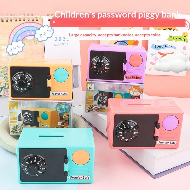 Mini ATM Piggy Bank Electronic Password Safe Kids Money Savings Box Coin Cash Deposit New Year Gift
