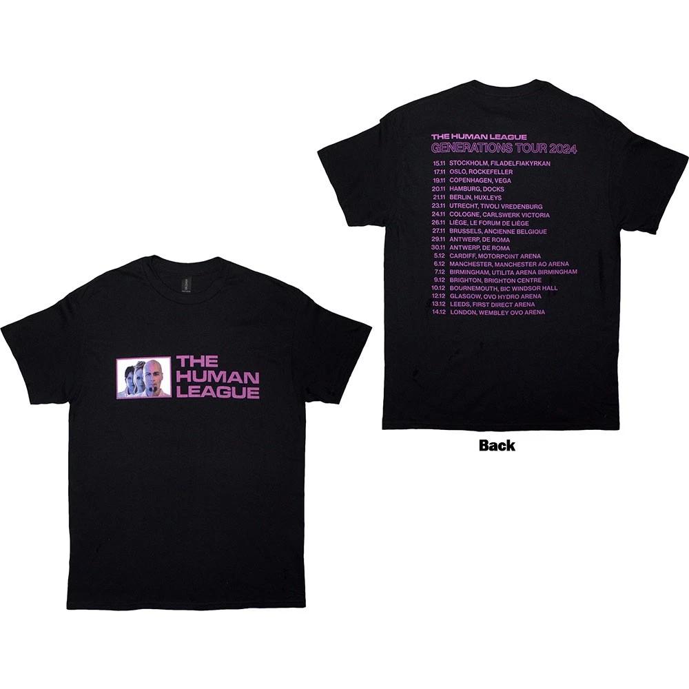 The Human League Generations Tour '24 Photo T-Shirt Black New