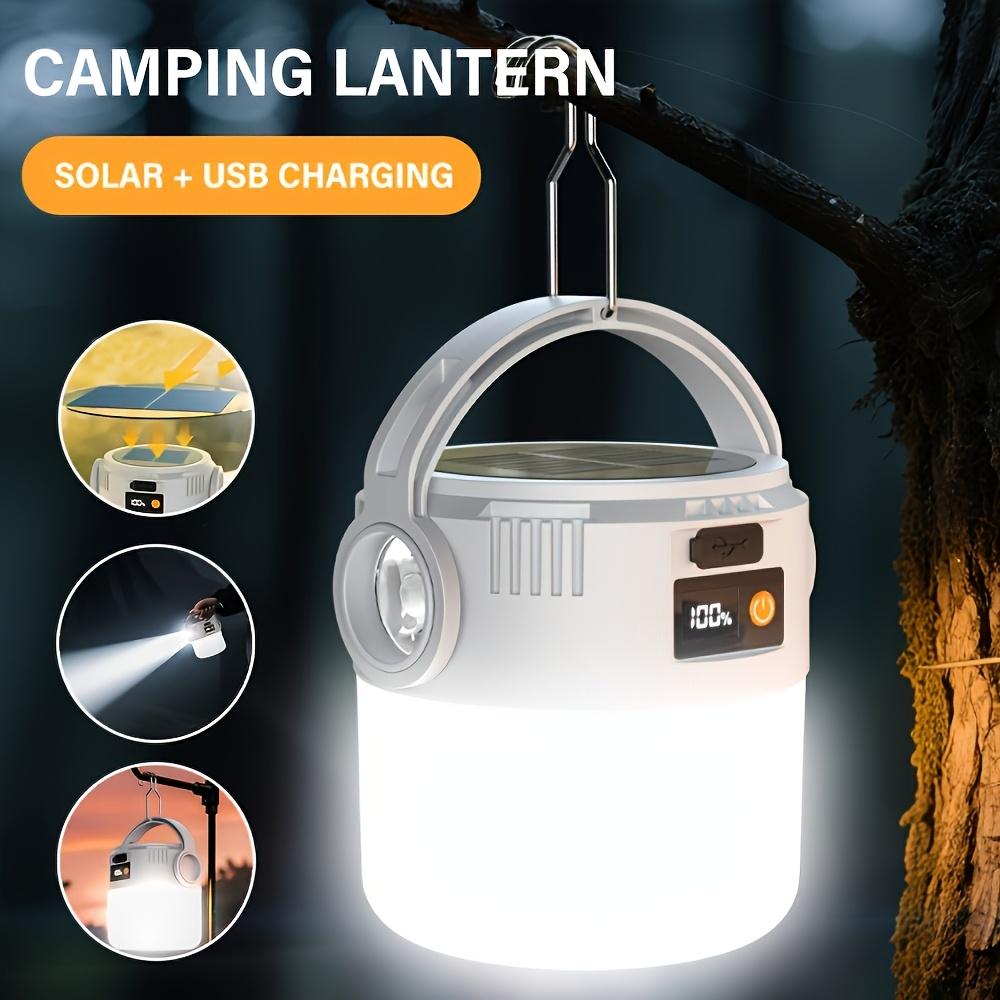 Ultra Bright Portable Solar Camping Light with Dual Light Sources, Portable and Rechargeable, Suitable for Tents, Hiking, and Emergency Situations
