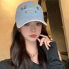 Cotton Floral Baseball Cap Letter Embroidered Streetwear Hats Casual Peaked Cap  For Women Girls