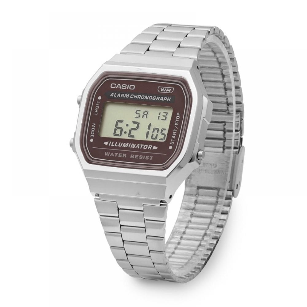 Casio A168wa 5aydf  A168wa 5a  Цифровые Квадратные Винтажные Ретро Общественные Металлические Часы