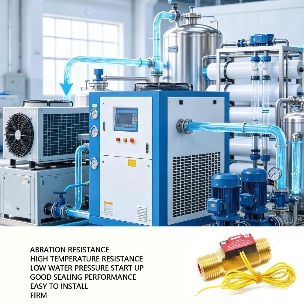 Copper Liquid Flow Switch Golden Flow Control Valve Water Flow Switch For Water Flow Sensing