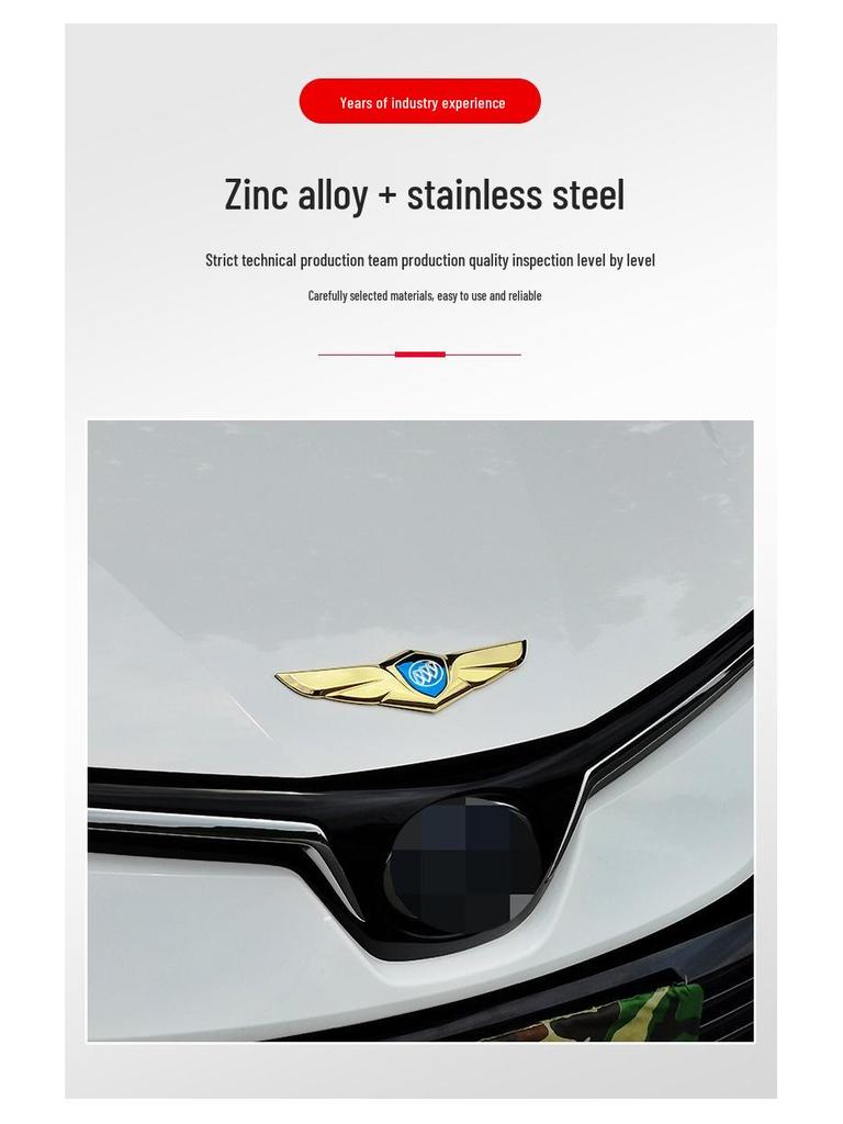 Buick Car Logo Sticker: Excelle, Regal, Verano, Encore GT Black Head Decoration