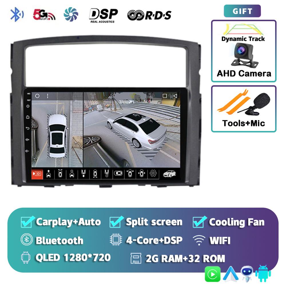 Android 14 Carplay Car Radio для Mitsubishi Pajero 4 V80 V90 2006 - 2014 Мультимедийный Видео Навигационный Плеер GPS Стерео Головное Устройство