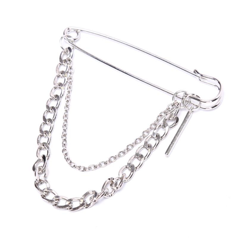 1Pc Unisex Classic Chain Pin Brooches Bf Punk Hip Hop Jewelry Gifts