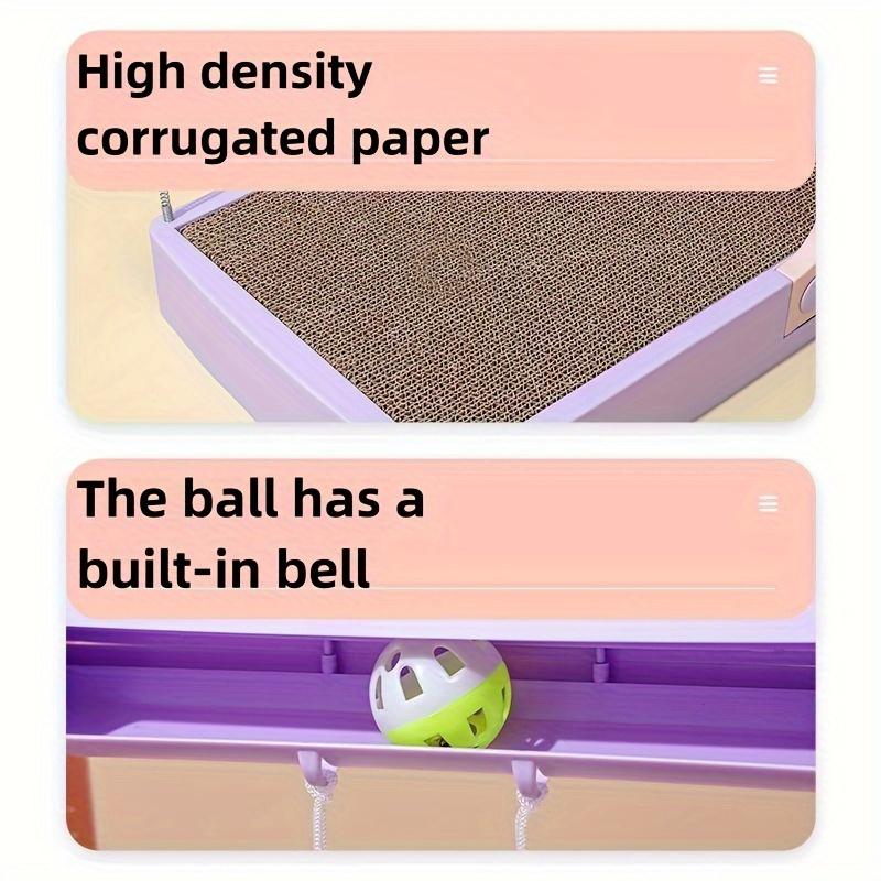 Прочная когтеточка из гофрированной бумаги с когтеточкой, игрушка для кошек для кошачьих царапин и развлечений