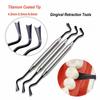 1 Pc or 2 Pcs or 3 Pcs  Titanium Dental Implant Gingival Retraction Dental Gum Separator Isolation Surgical Tool  Gingival Retractor Double Ends