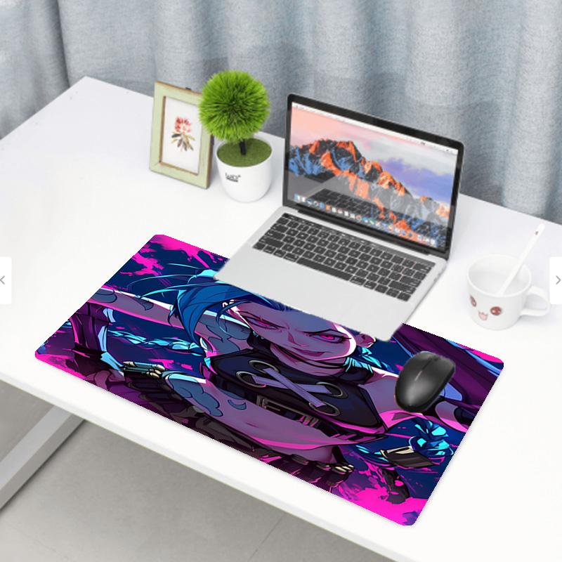 Jinx Print Mouse Pad, Anti‑Slip Desktop keyboard Mat, for PC Laptop Gaming Working Daily Use, Cool Festival Surprise Gift
