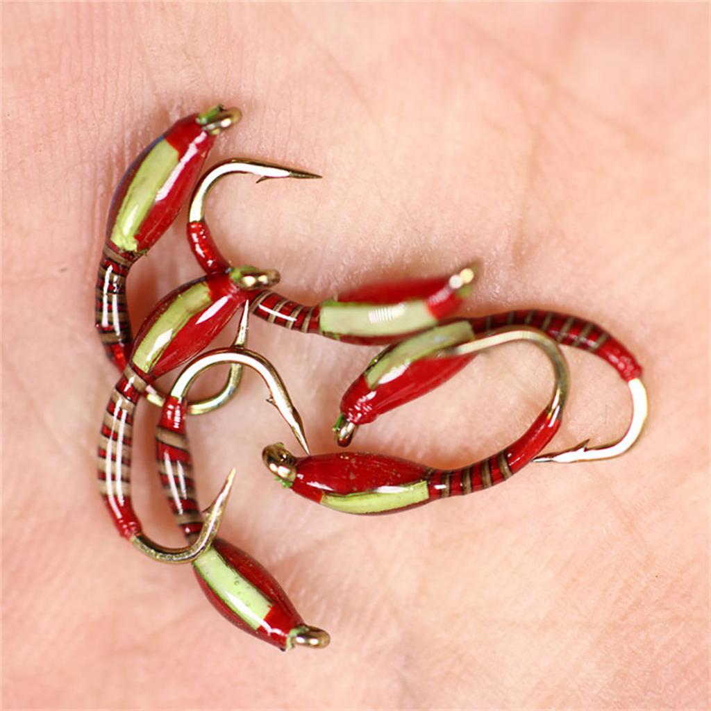 24 шт./кор. Ассорти из эпоксидной нимфы, мухи, мошки, форели, форели, наживка для ловли нахлыстом, искусственные приманки