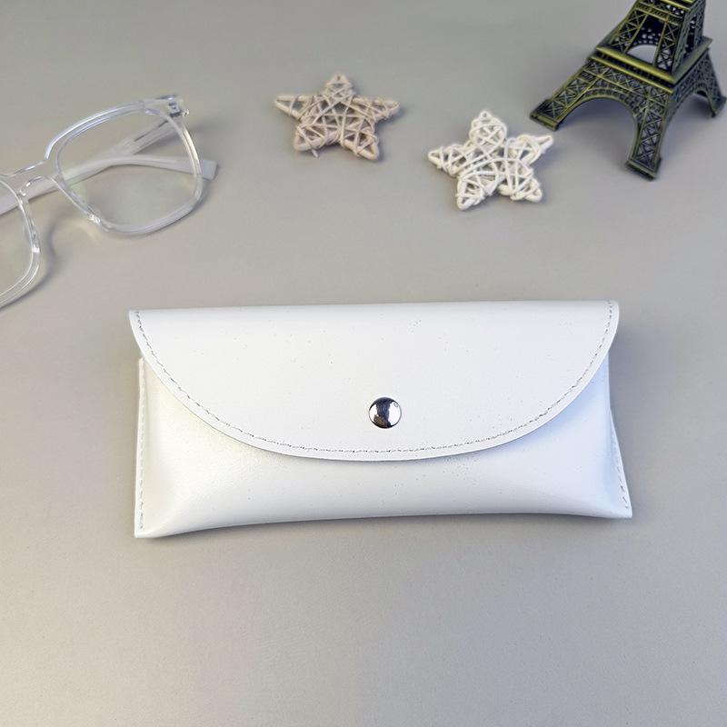 Кожаный чехол для очков, Простой и модный однотонный упаковочный чехол для очков